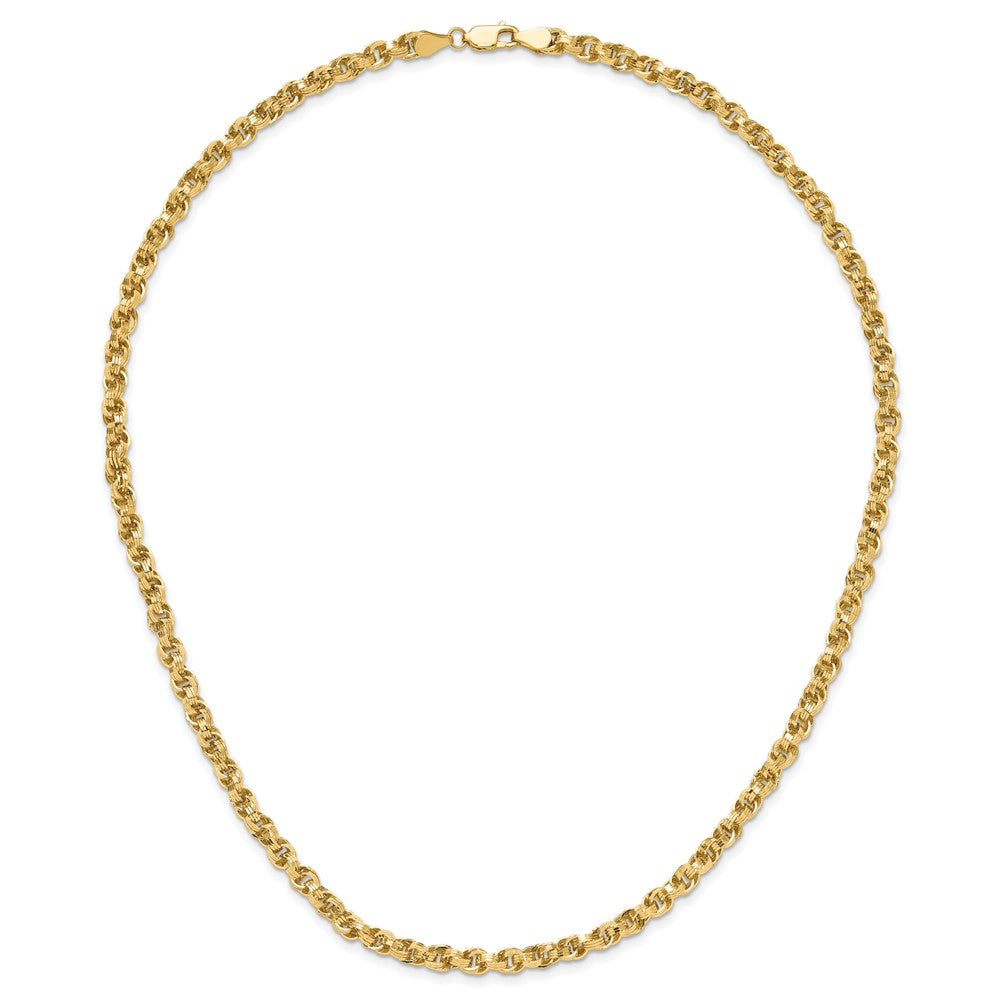 14K Yellow Gold Polished Fancy Little Link Necklace