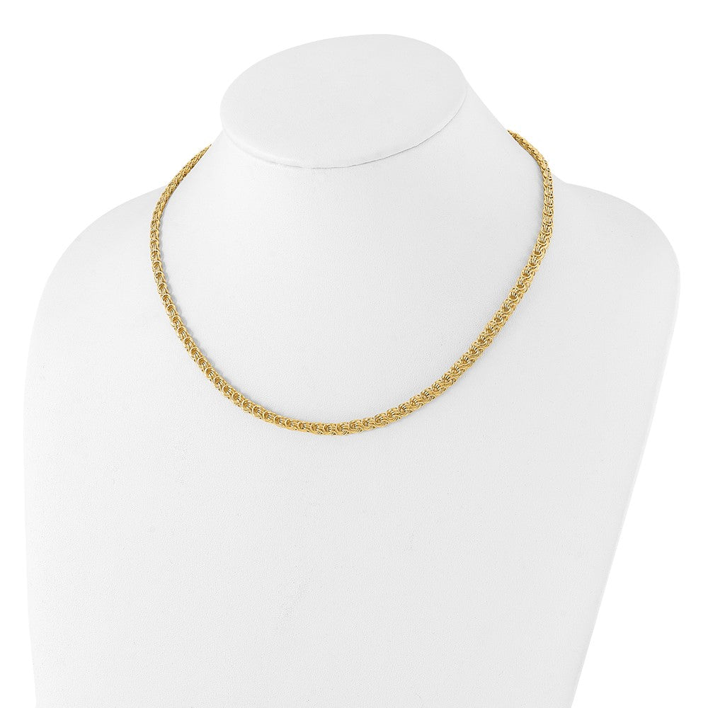 14K Polished Fancy Triple Link Necklace