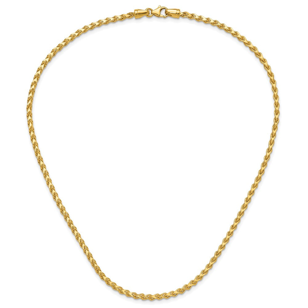 14K Polished 3mm Fancy Link Franco Necklace