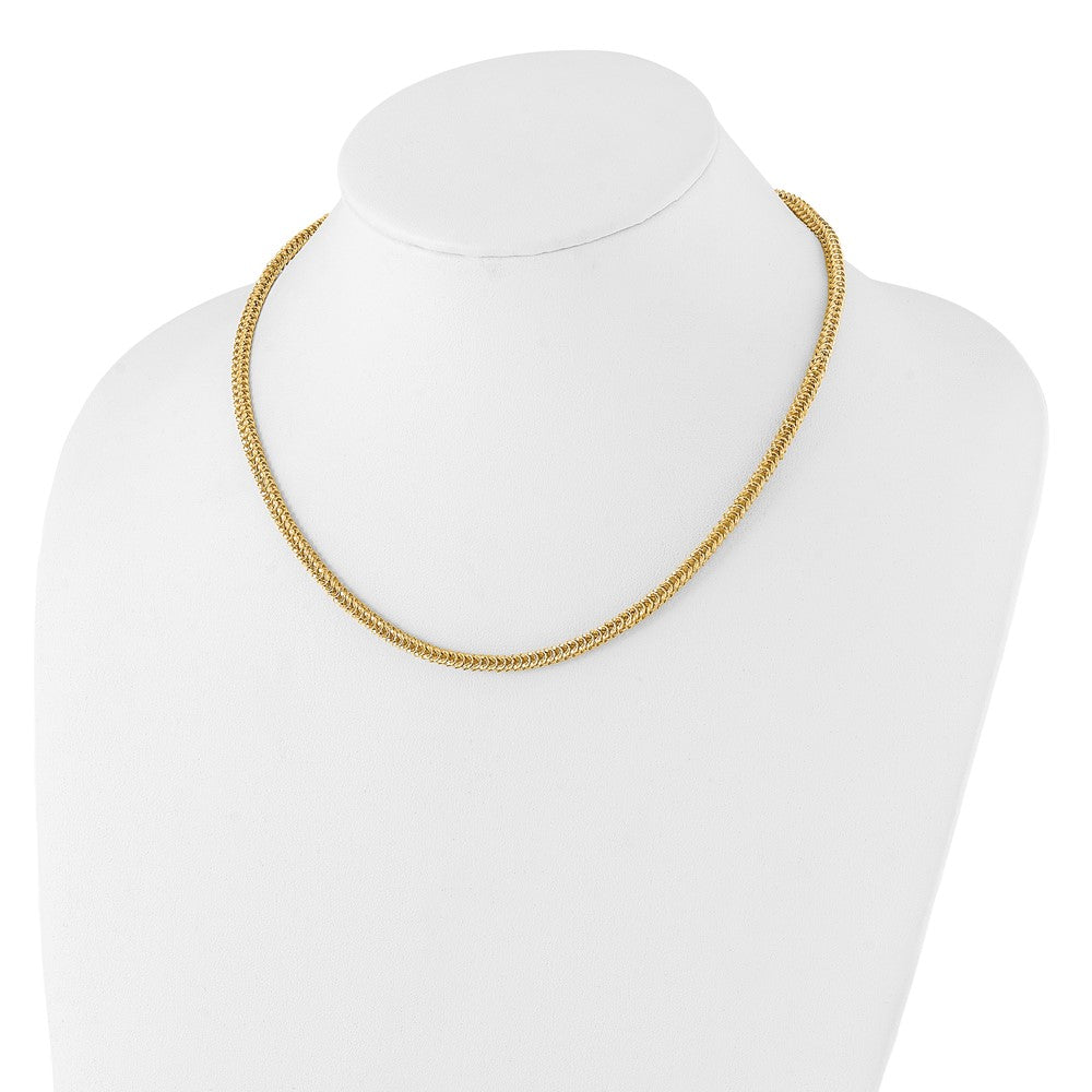 14K Polished Fancy Link Necklace