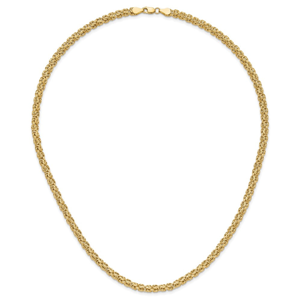 14K Yellow Gold Polished Fancy Byzantine Link Necklace