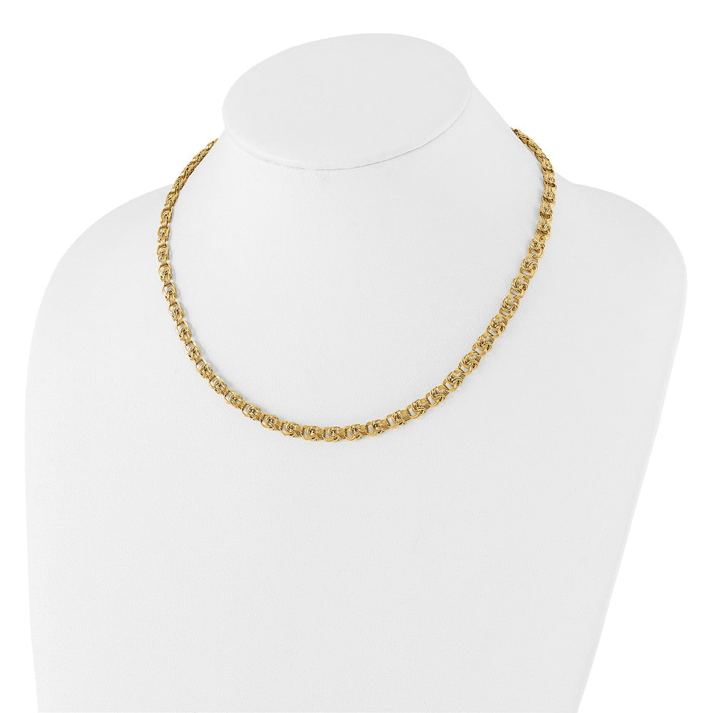14K Polished Fancy Link Necklace