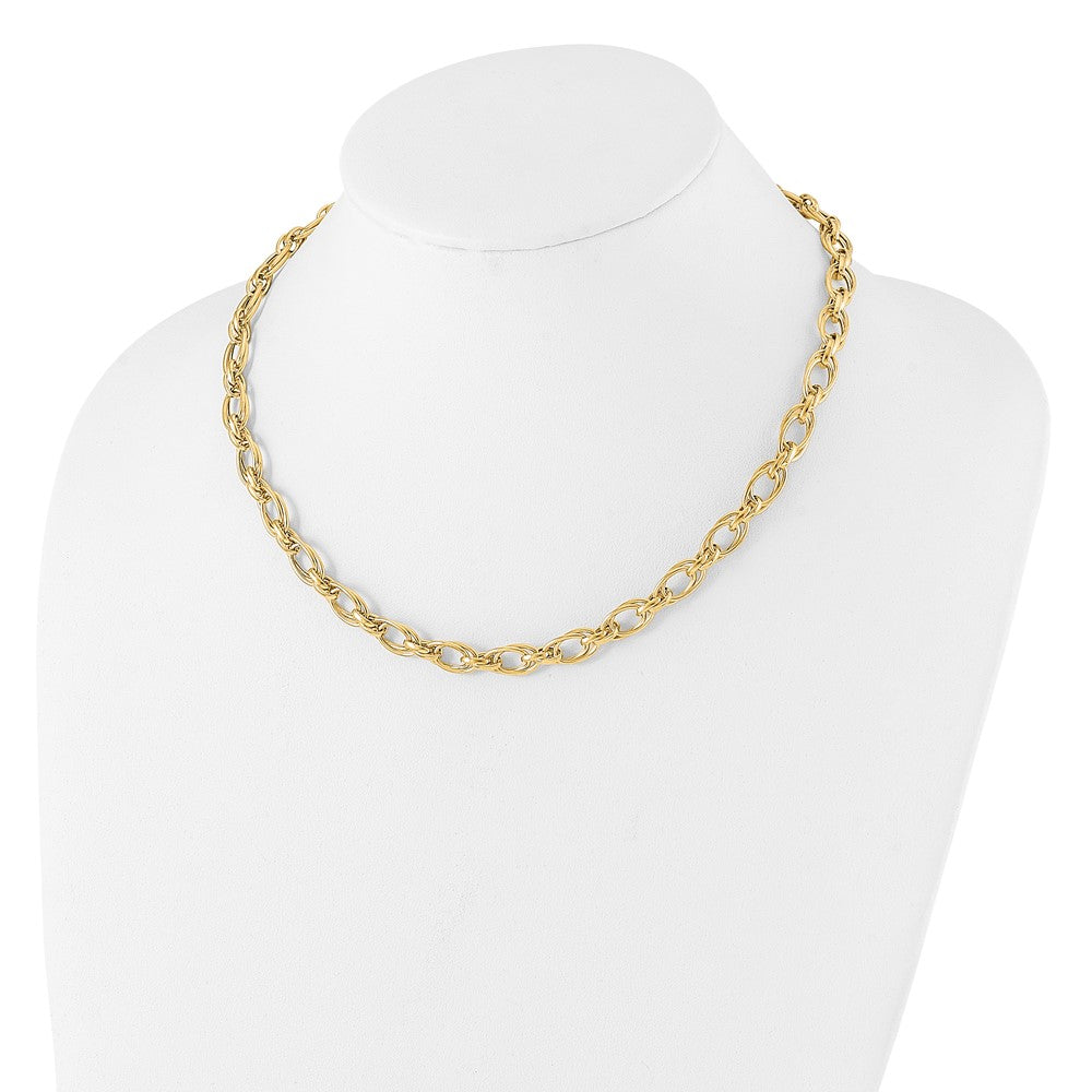 14K Polished 18.5in Fancy Necklace