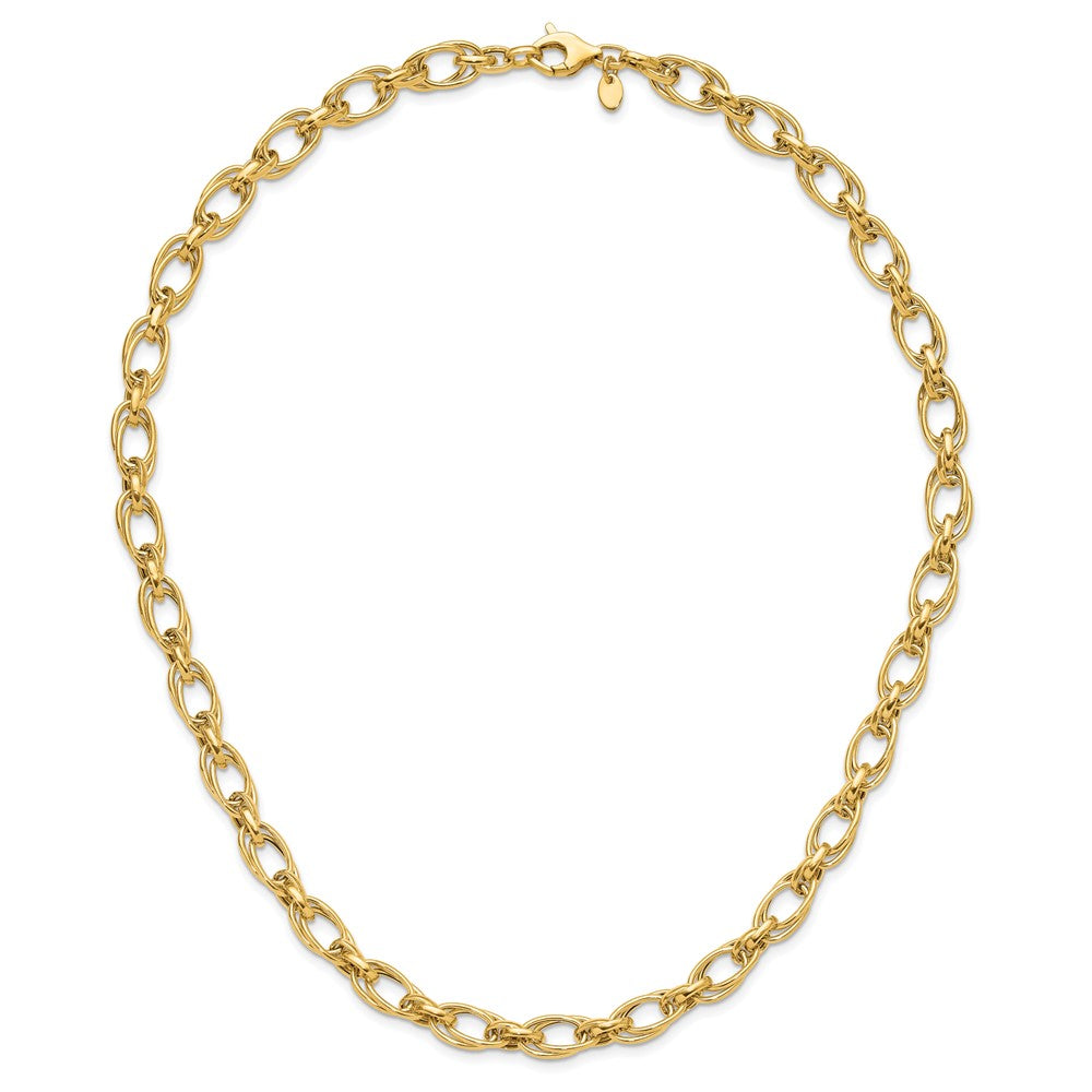 14K Polished 18.5in Fancy Necklace