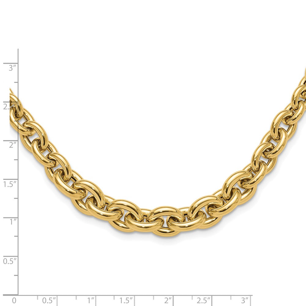 14K Polished and Graduated Fancy Necklace