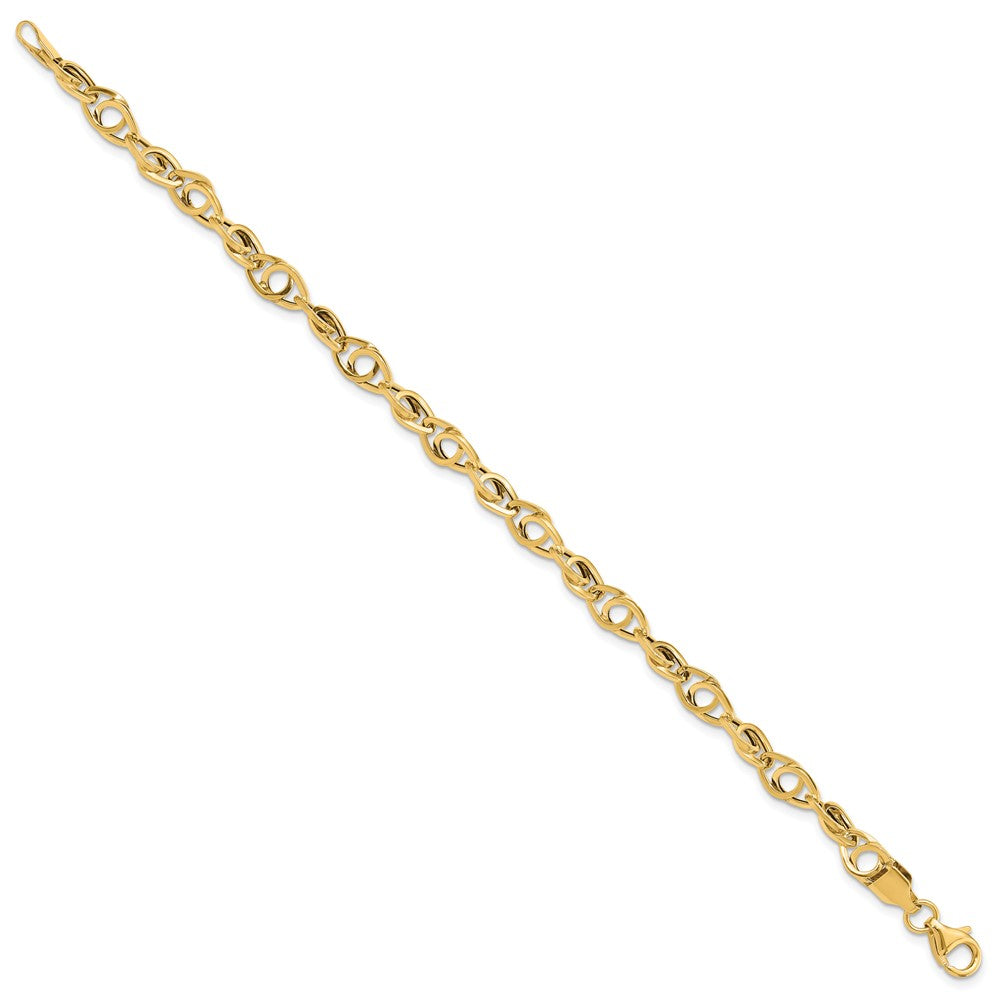 14k Polished Fancy Link Bracelet