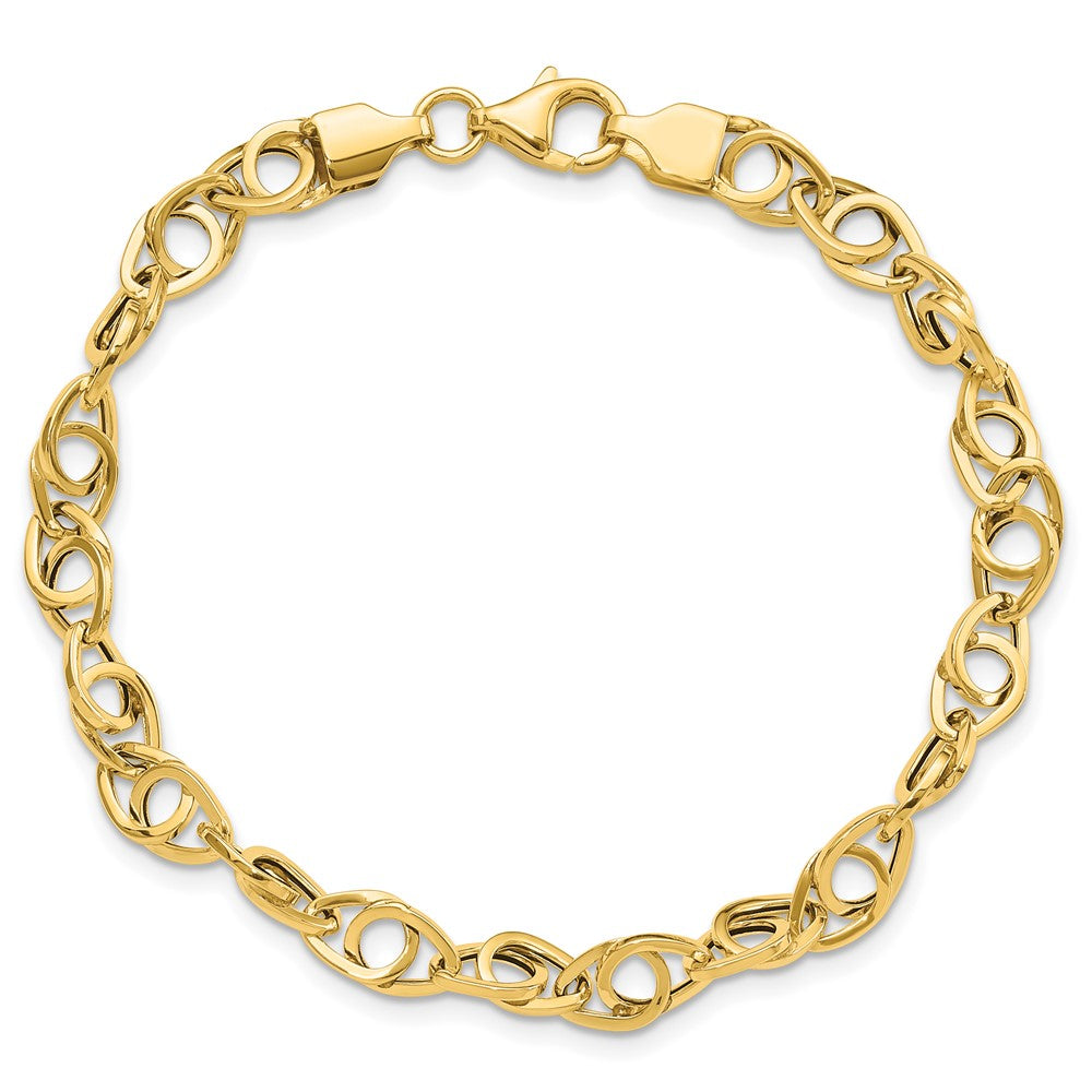 14k Polished Fancy Link Bracelet