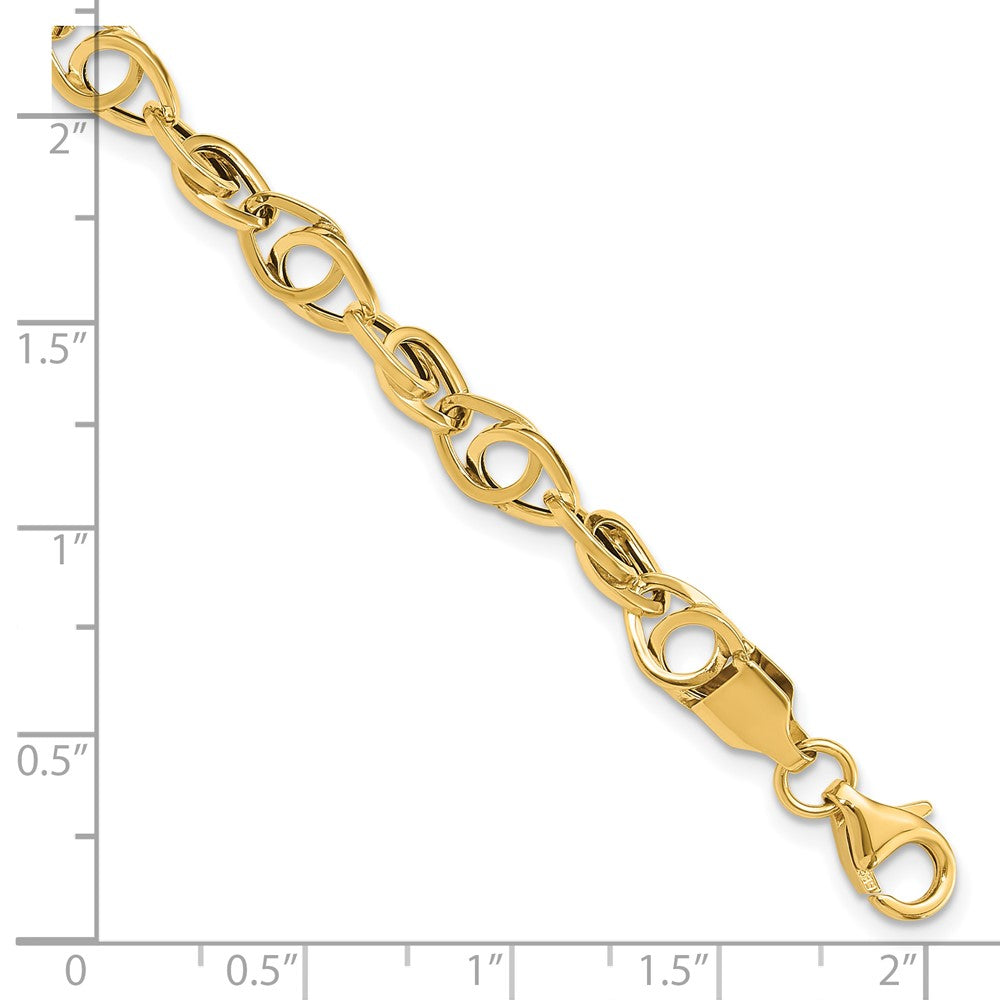 14k Polished Fancy Link Bracelet