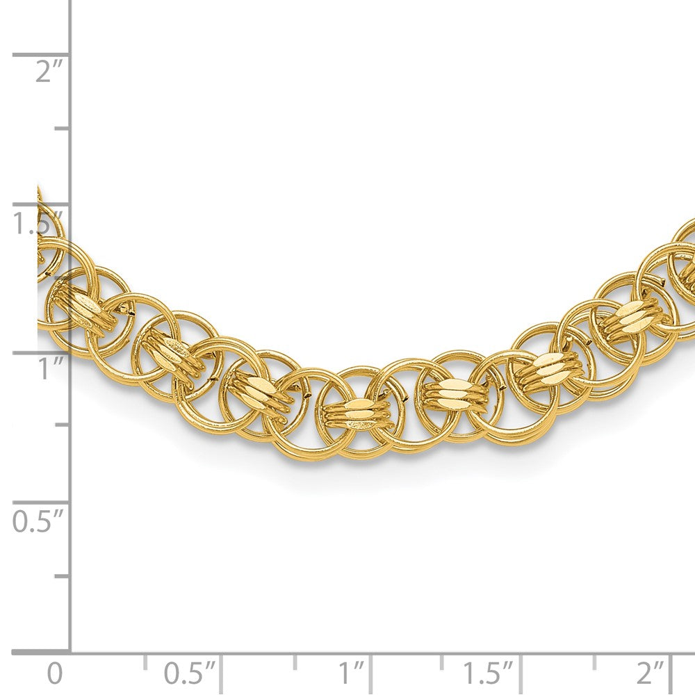 14K Polished Fancy Link Necklace