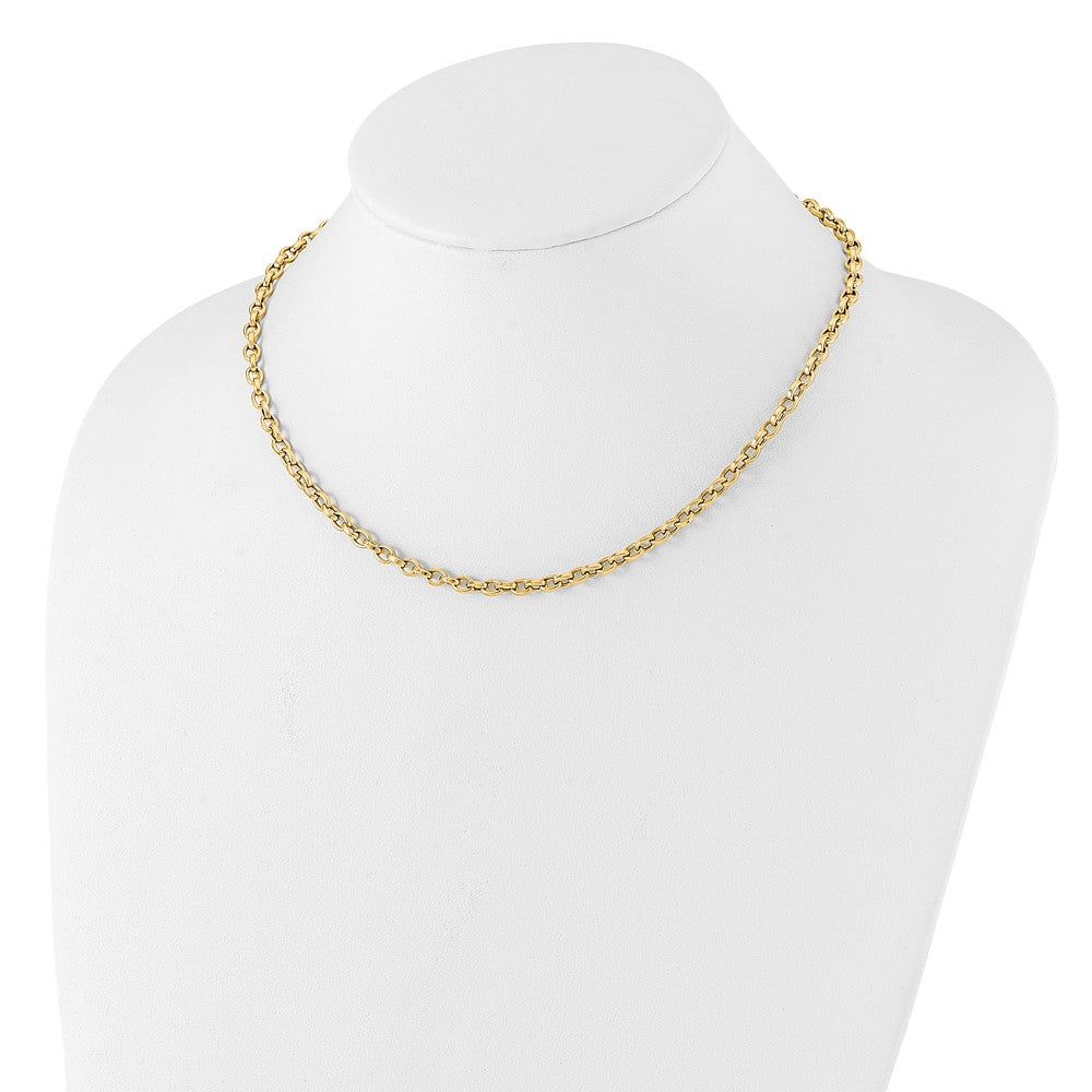 14K Polished Link Necklace