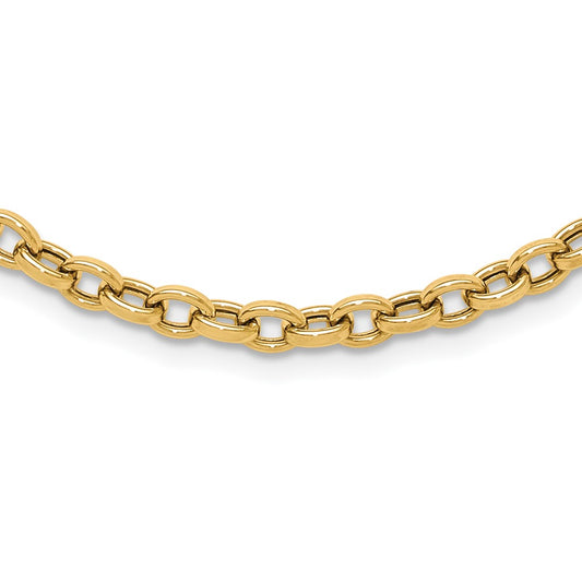 14K Polished Link Necklace