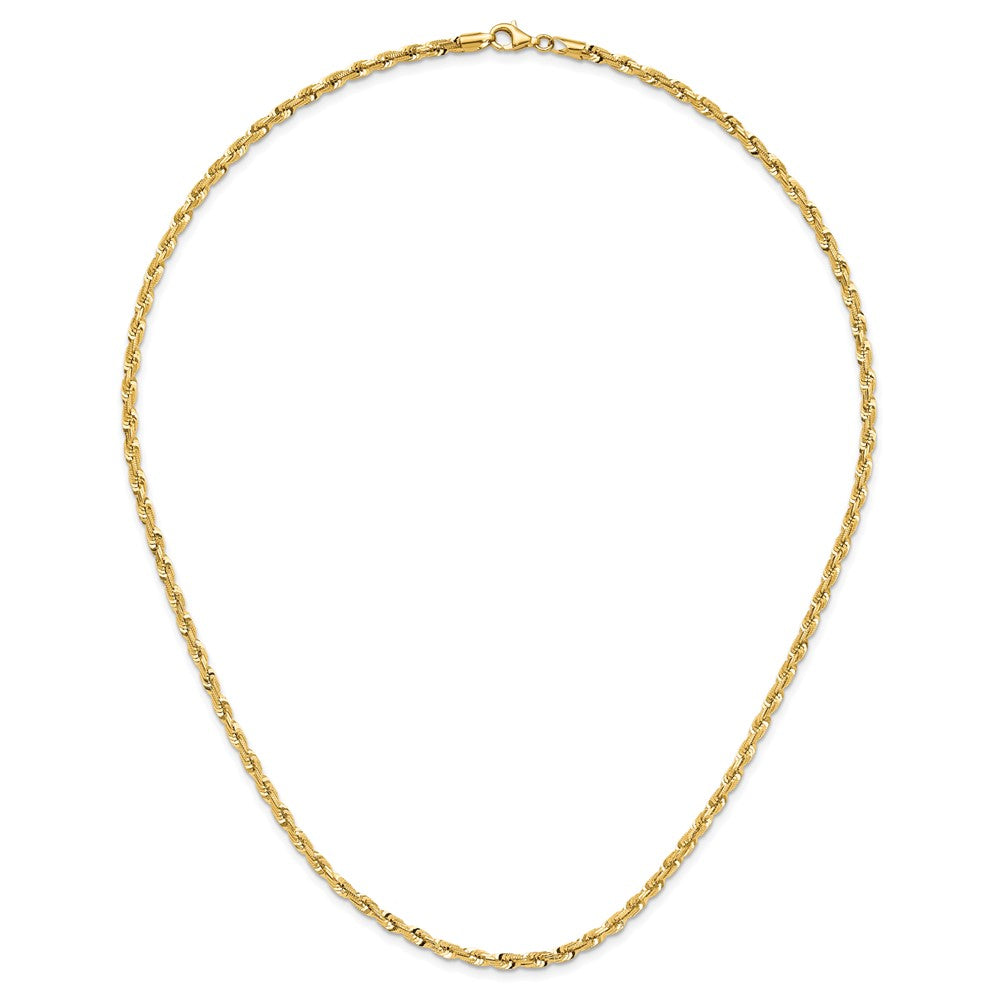 14k Polished and D/C Fancy Twisted 18in Necklace