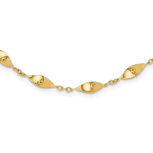 14K Polished Fancy Necklace