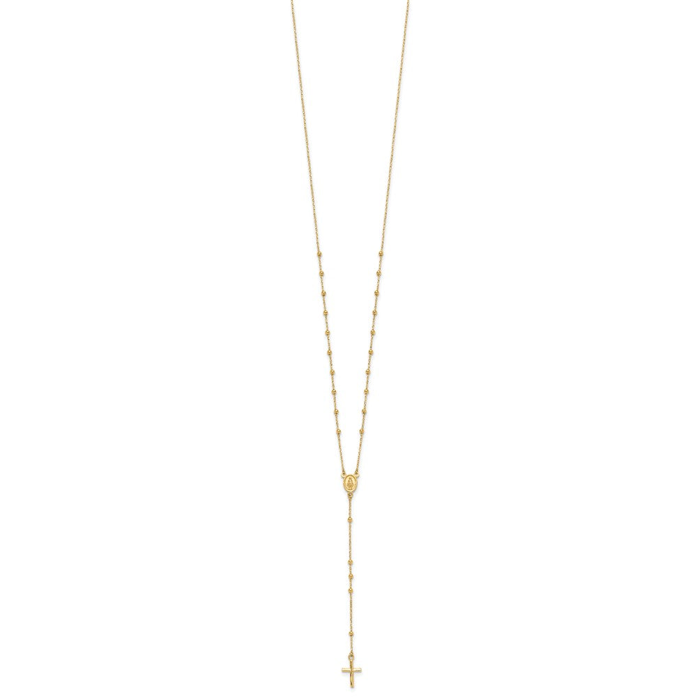 14K Yellow Gold Polished Rosary