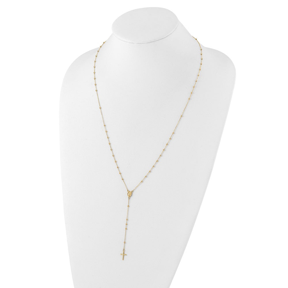 14K Yellow Gold Polished Rosary
