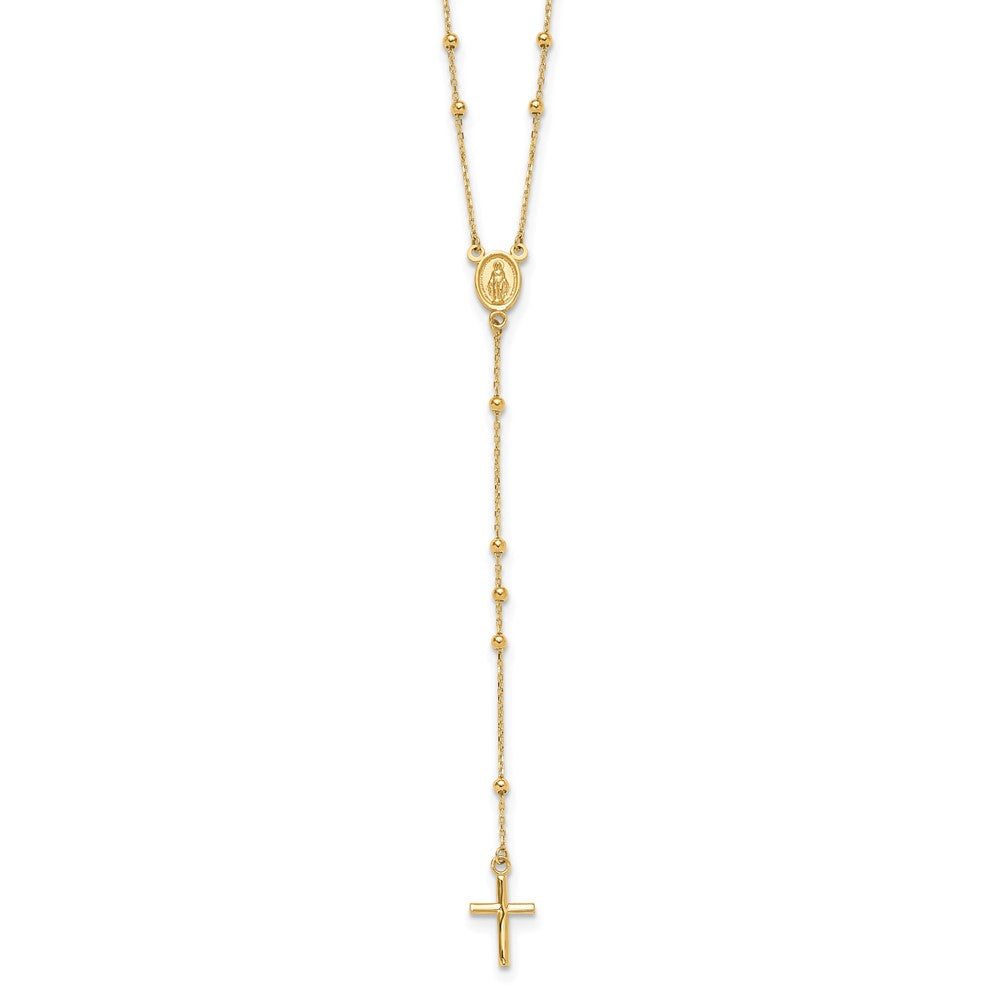 14K Yellow Gold Polished Rosary