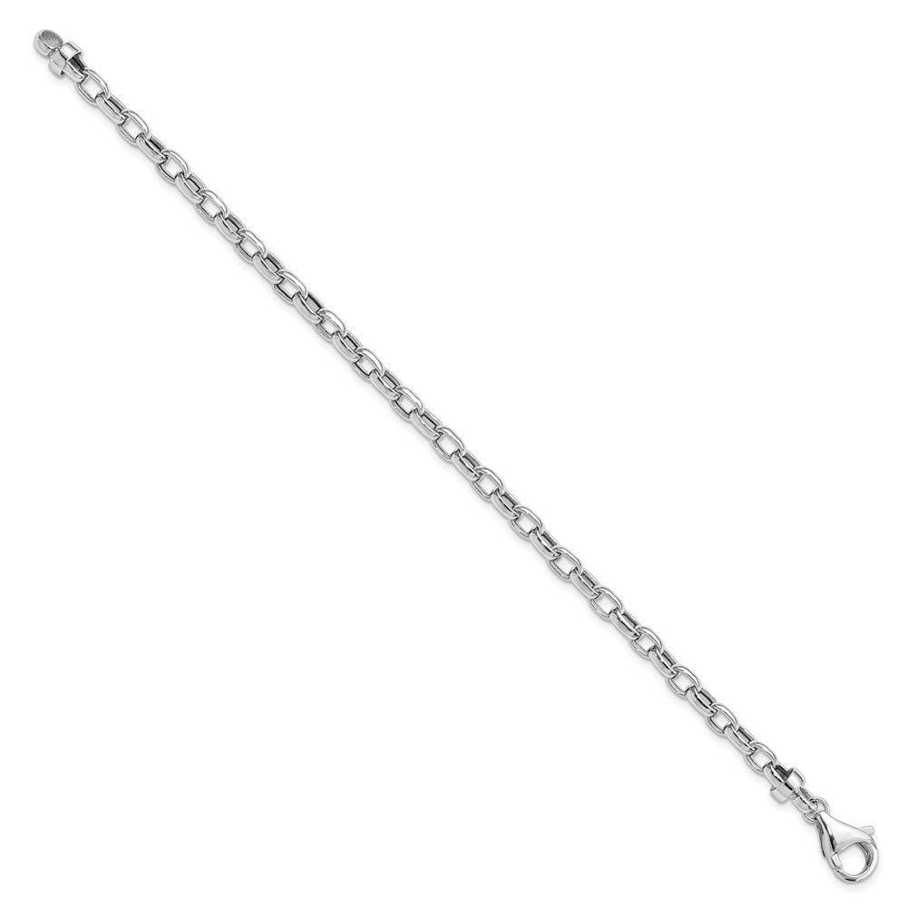 14k White Gold 7.5in 4.75mm Polished Fancy Bracelet
