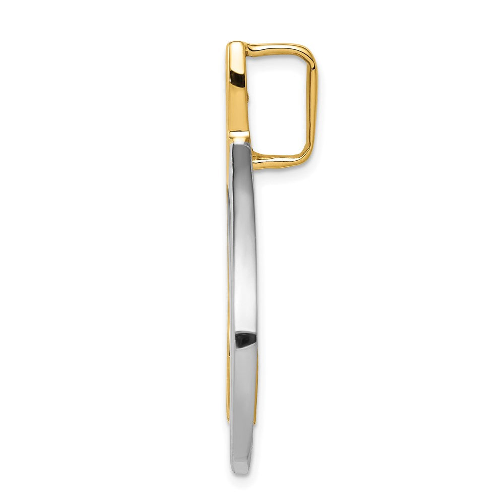 14k Two-tone Fits up to 6mm Omega, 8mm Reversible, Omega Slide