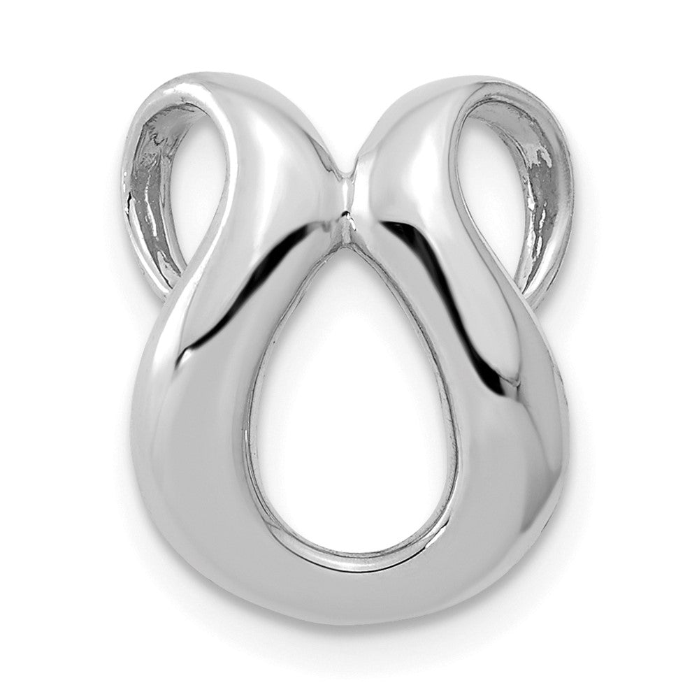 14k White Gold Polished Slide