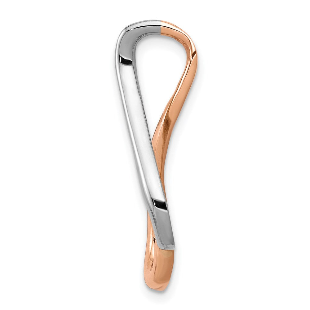 14K Yellow Gold and Rose Omega Slide Fits up to 4mm Regular, 6mm Fancy