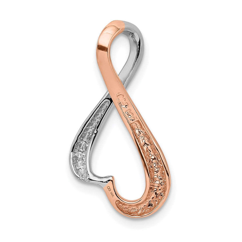 14K Yellow Gold and Rose Omega Slide Fits up to 4mm Regular, 6mm Fancy