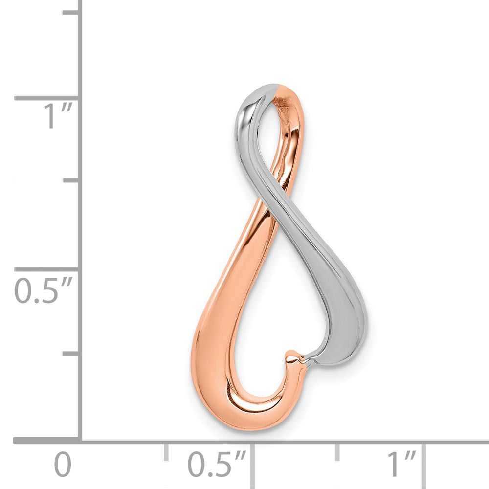 14K Yellow Gold and Rose Omega Slide Fits up to 4mm Regular, 6mm Fancy