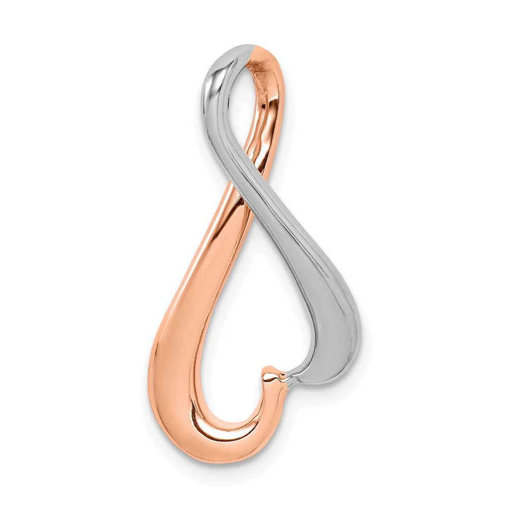 14K Yellow Gold and Rose Omega Slide Fits up to 4mm Regular, 6mm Fancy