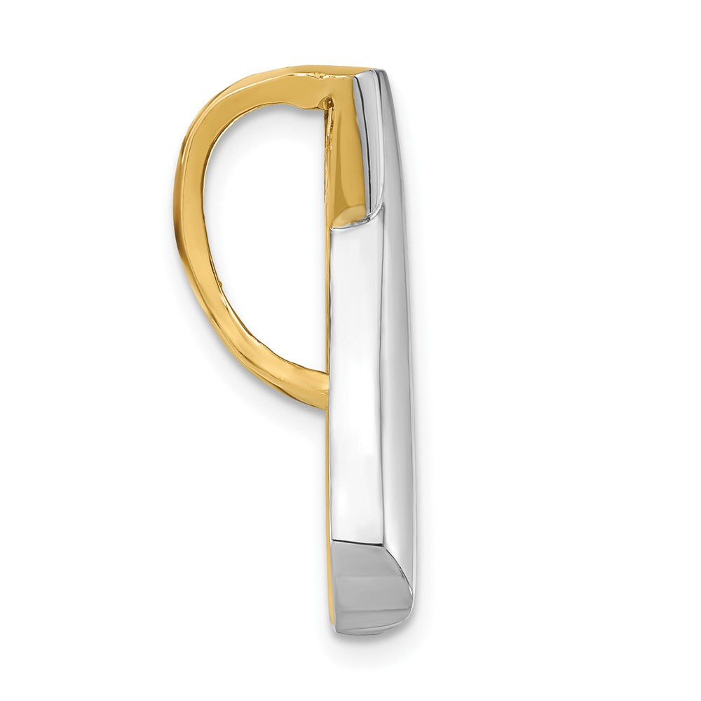 14k Two-tone X Slide