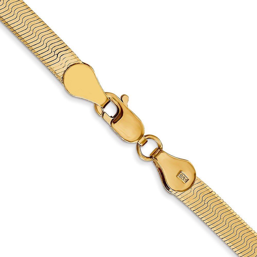 14k Yellow Gold 4mm Silky Herringbone Chain