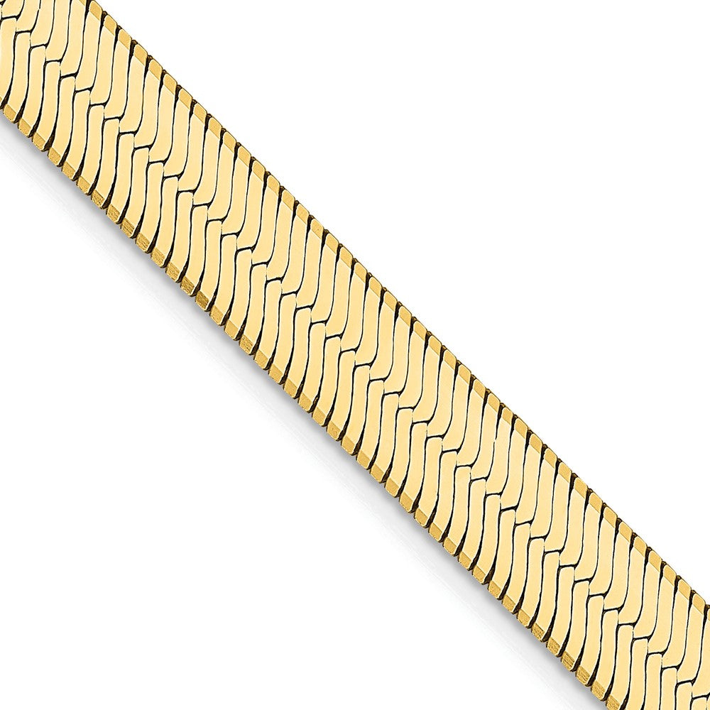 14K 20 inch 6.5mm Silky Herringbone with Lobster Clasp Chain