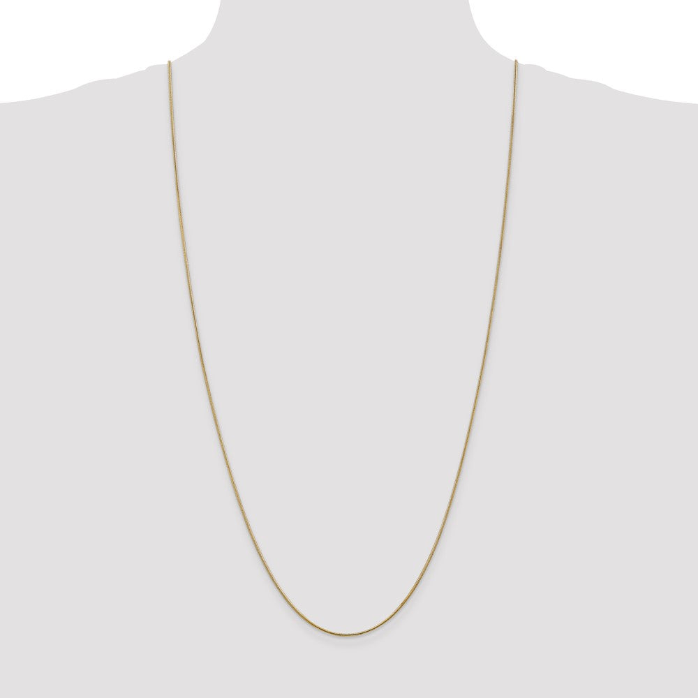 14K 30 inch 1.1mm Round Snake with Lobster Clasp Chain