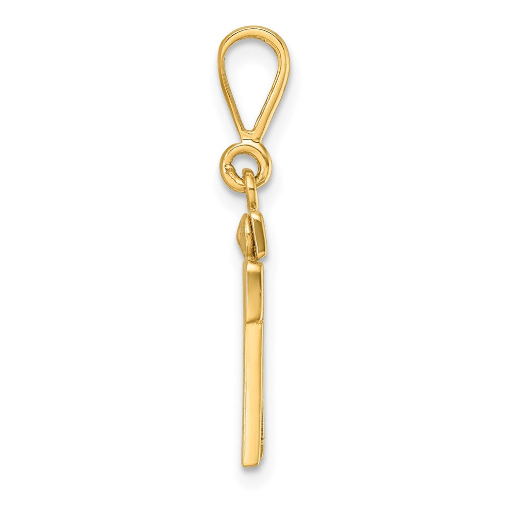 10k Small Polished Number 16 Charm