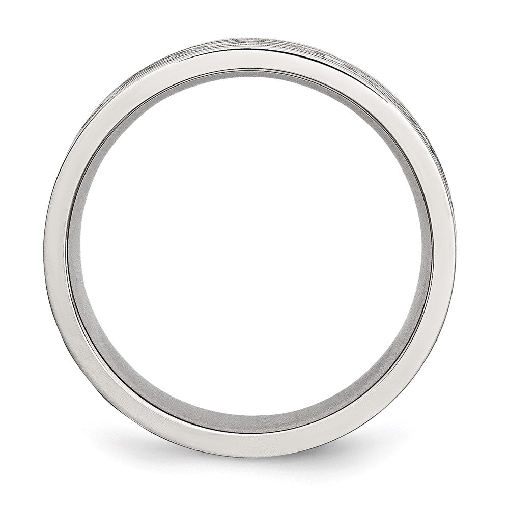 Chisel Stainless Steel Brushed Celtic Laser Etched 6mm Flat Band