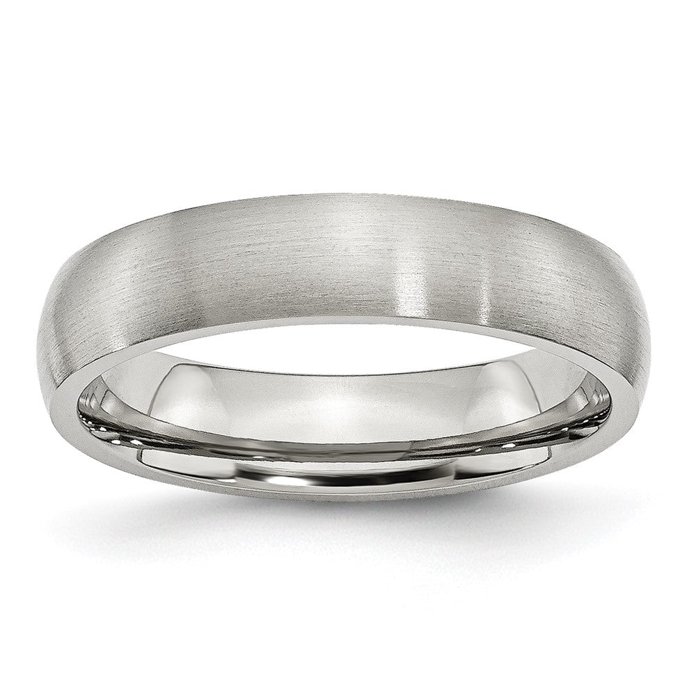 Chisel Stainless Steel Brushed 5mm Half Round Band
