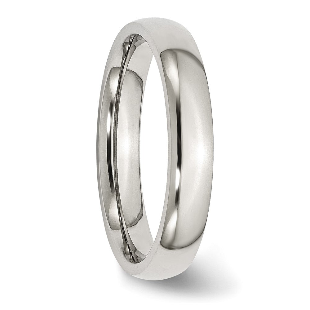 Chisel Stainless Steel Polished 4mm Half Round Band