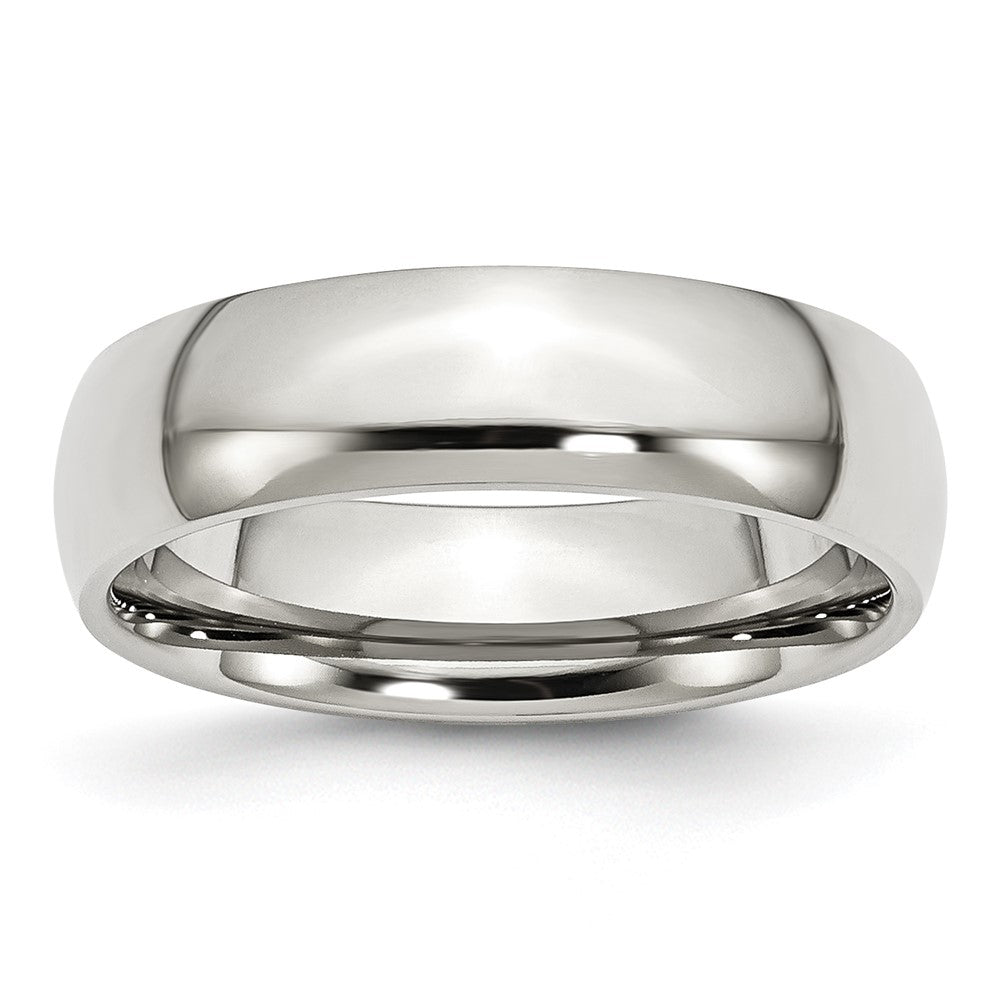 Chisel Stainless Steel Polished 6mm Half Round Band