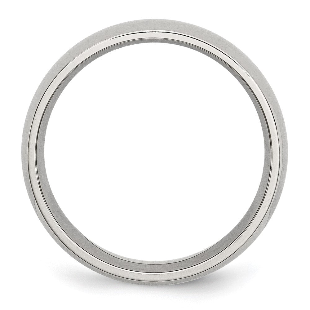 Chisel Stainless Steel Polished 7mm Half Round Band