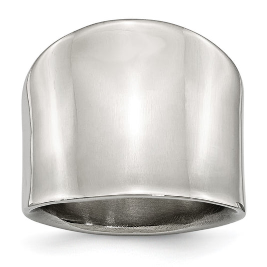Chisel Stainless Steel Polished Ring