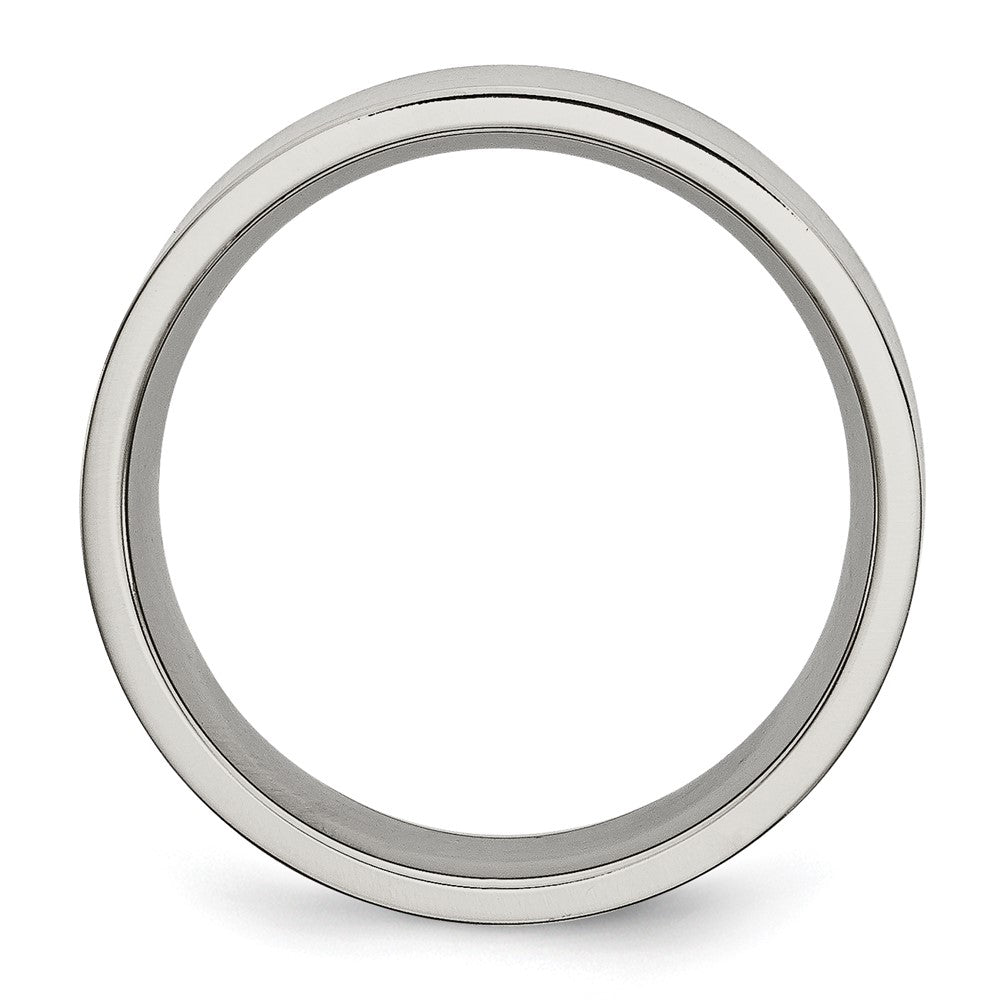 Chisel Stainless Steel Brushed 8mm Flat Band