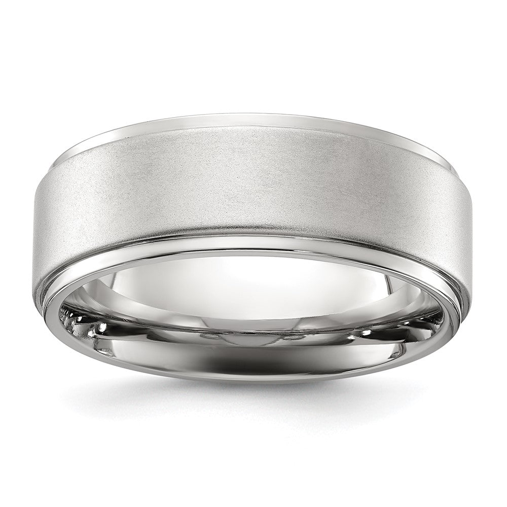 Chisel Stainless Steel Polished with Brushed Center 8mm Band