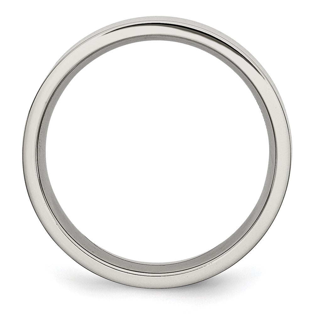 Chisel Stainless Steel Polished 6mm Flat Band