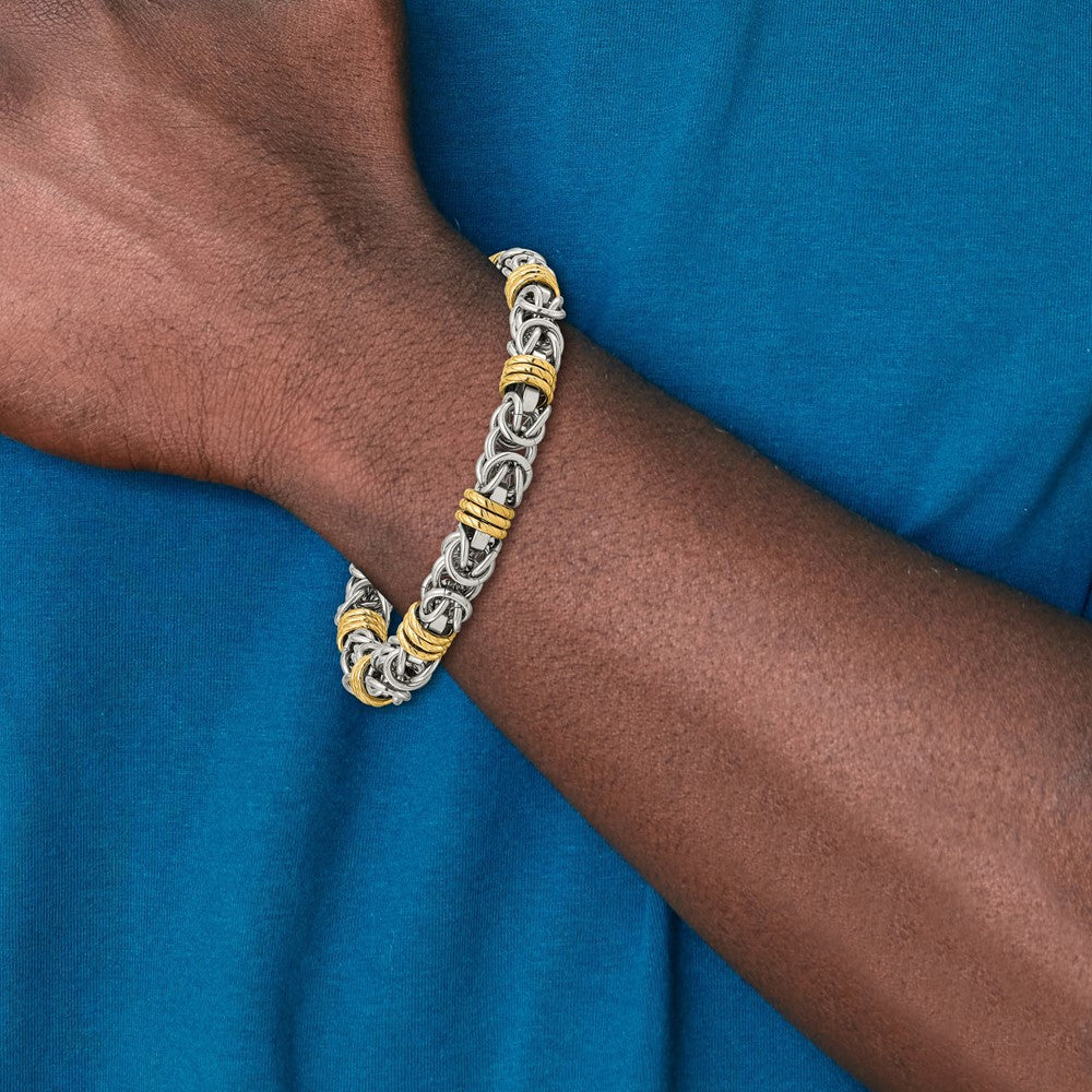 Chisel Stainless Steel Polished Yellow IP-plated 8.25 inch Bracelet
