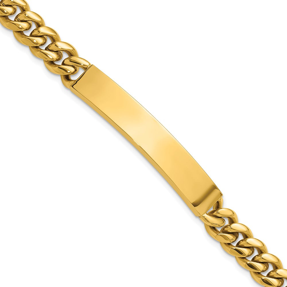 Chisel Stainless Steel Polished Yellow IP-plated Curb Link 8mm 8.5 inch ID Bracelet