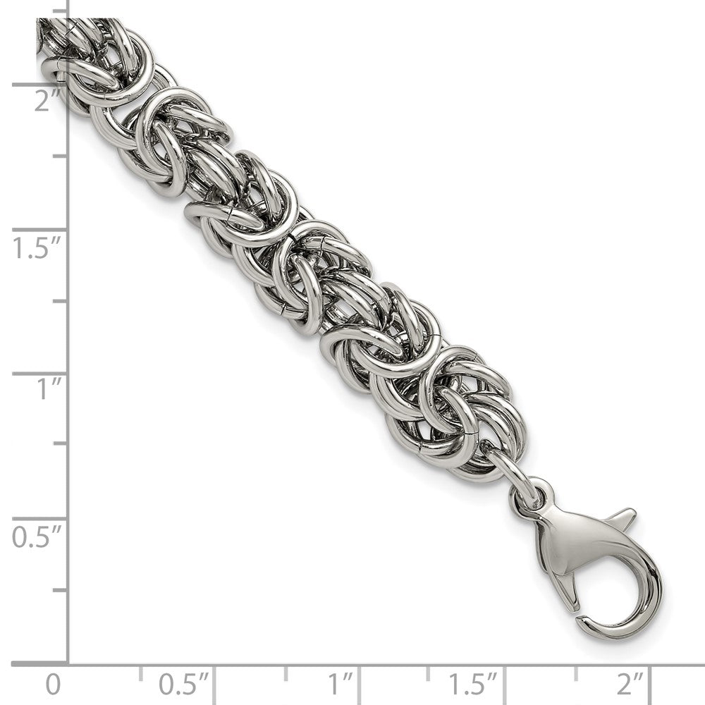 Chisel Stainless Steel Polished 8mm 8.5 inch Fancy Link Bracelet