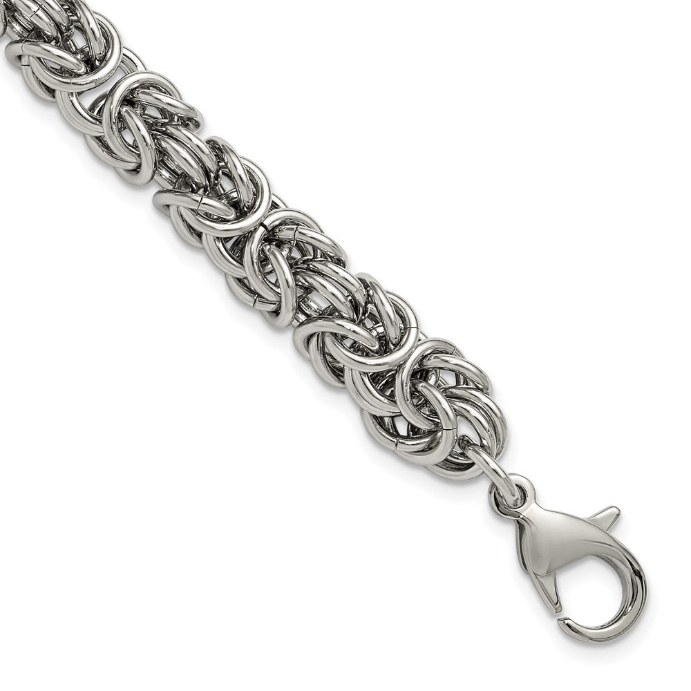 Chisel Stainless Steel Polished 8mm 8.5 inch Fancy Link Bracelet