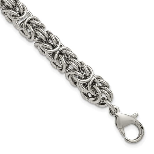 Chisel Stainless Steel Polished 8mm 8.5 inch Fancy Link Bracelet