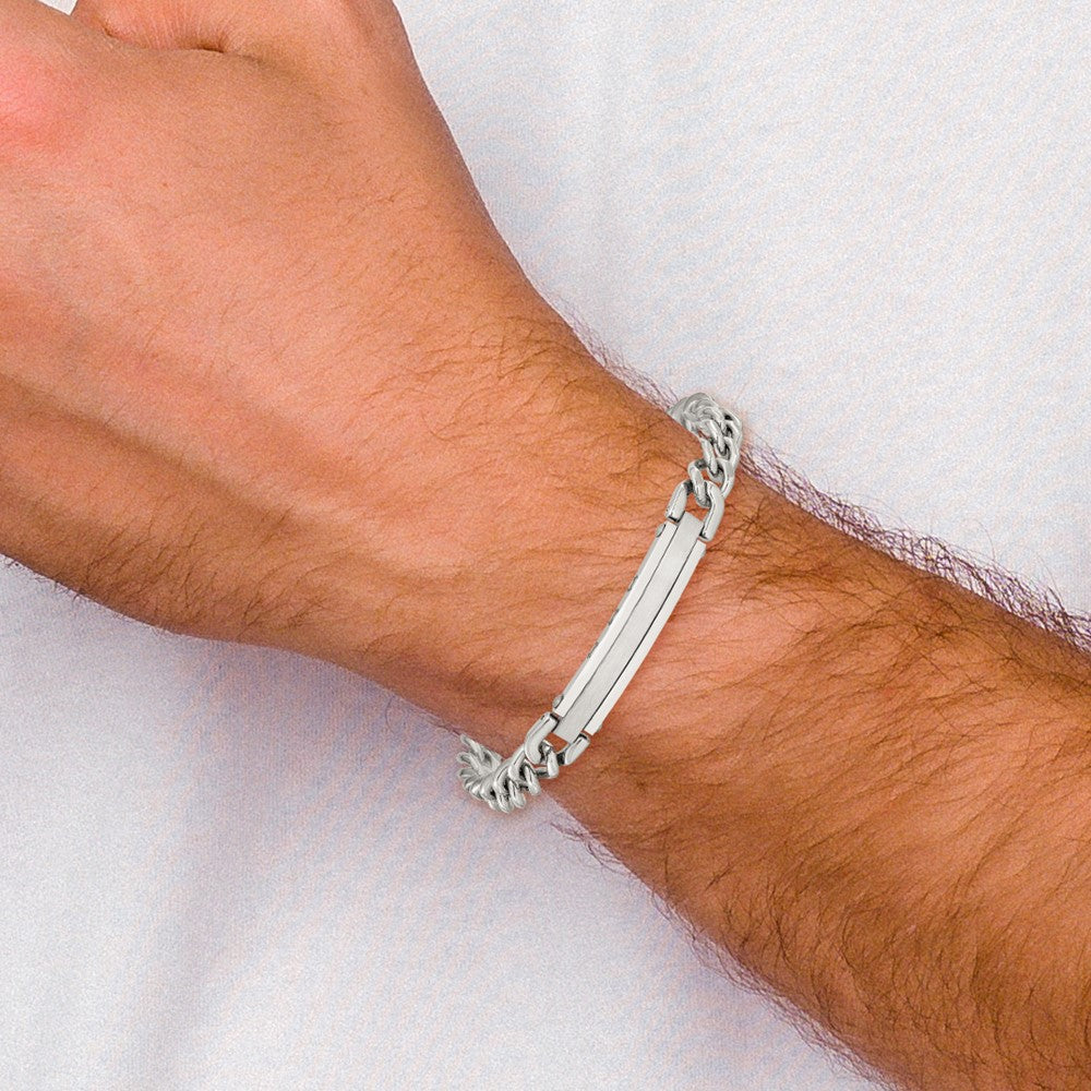 Chisel Stainless Steel Brushed and Polished Curb Link 8 inch ID Bracelet