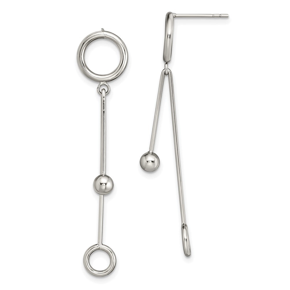 Chisel Stainless Steel Polished Post Dangle Earrings