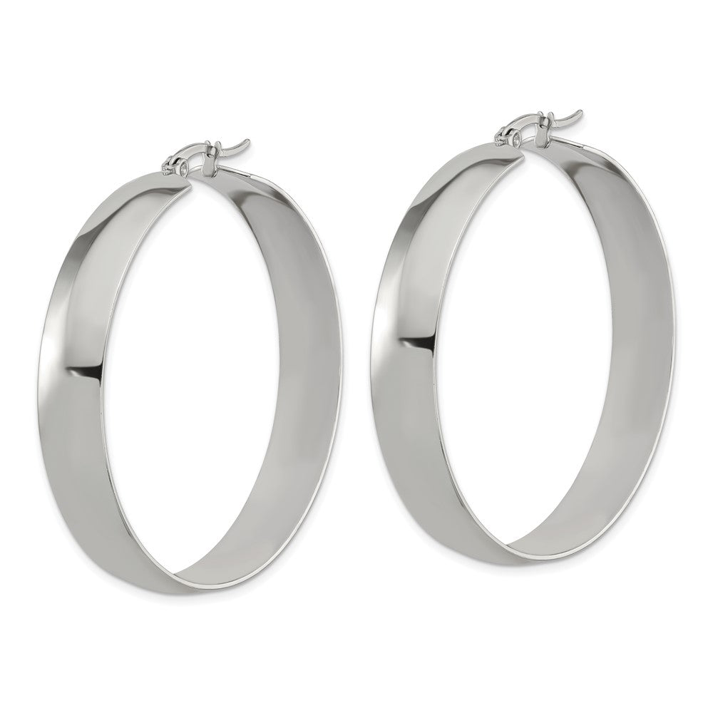 Chisel Stainless Steel Polished 9mm Hoop Earrings