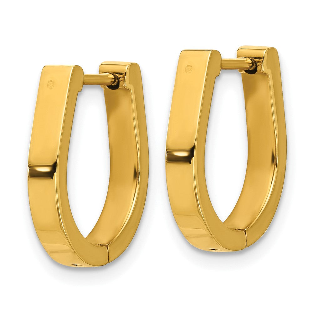 Stainless Steel Polished Yellow IP-plated 3mm Hoop Earrings